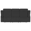 Pemberly Row Upholstered Motion Reclining Sofa in Dark Charcoal