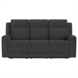 Pemberly Row 2-Piece Reclining Sofa and Loveseat Set in Charcoal