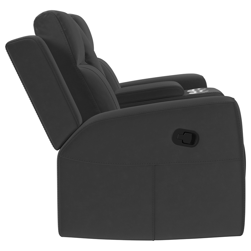 Pemberly Row 2-Piece Reclining Sofa and Loveseat Set in Charcoal