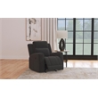 Pemberly Row Upholstered Manual Rocker Recliner Chair in Dark Charcoal