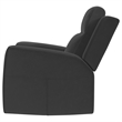 Pemberly Row Upholstered Manual Rocker Recliner Chair in Dark Charcoal