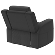Pemberly Row Upholstered Manual Rocker Recliner Chair in Dark Charcoal