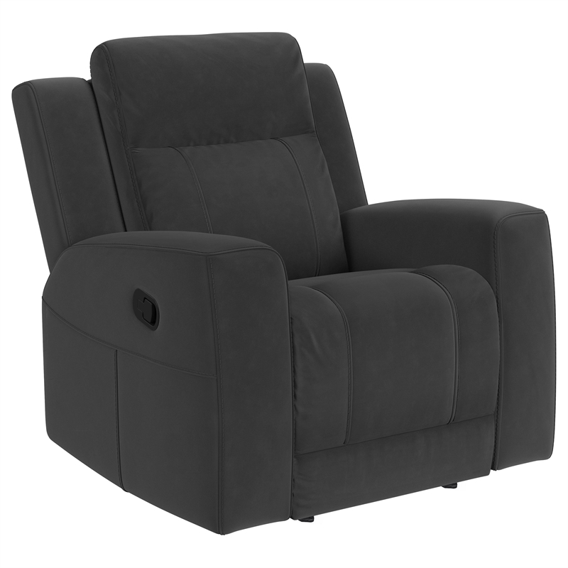Pemberly Row 3-Piece Reclining Sofa with Loveseat and Recliner in Charcoal