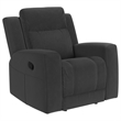 Pemberly Row 3-Piece Reclining Sofa with Loveseat and Recliner in Charcoal