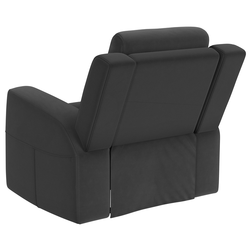 Pemberly Row 3-Piece Reclining Sofa with Loveseat and Recliner in Charcoal