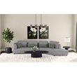 Pemberly Row 134-Inch Upholstered Curved Sectional Sofa in Grey
