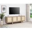 Pemberly Row 79-inch Wood TV Stand for TVs up to 85 inches in Beige Oak