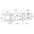 Pemberly Row 79-inch Wood TV Stand for TVs up to 85 inches in Beige Oak
