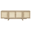 Pemberly Row 79-inch Wood TV Stand for TVs up to 85 inches in Beige Oak