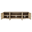 Pemberly Row 79-inch Wood TV Stand for TVs up to 85 inches in Beige Oak
