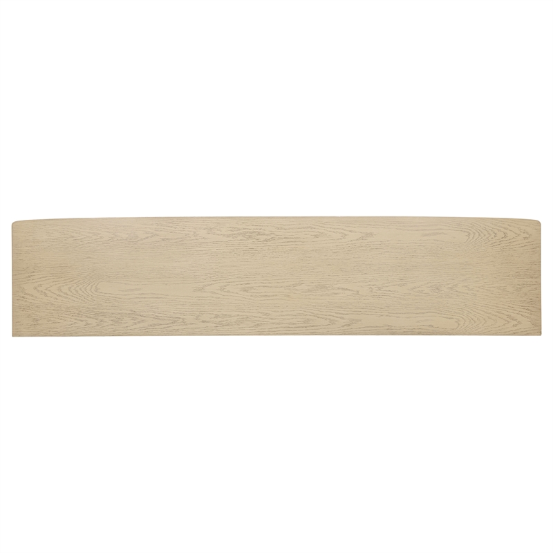 Pemberly Row 79-inch Wood TV Stand for TVs up to 85 inches in Beige Oak