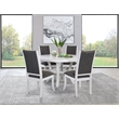 Pemberly Row 5-Piece 54-inch Round Wood Dining Set in Pearl White