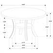 Pemberly Row 5-Piece 54-inch Round Wood Dining Set in Pearl White