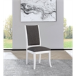 Pemberly Row Upholstered Dining Side Chair Set of 2 in Pearl White