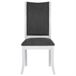 Pemberly Row Upholstered Dining Side Chair Set of 2 in Pearl White