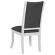 Pemberly Row Upholstered Dining Side Chair Set of 2 in Pearl White