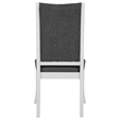 Pemberly Row Upholstered Dining Side Chair Set of 2 in Pearl White