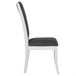 Pemberly Row Upholstered Dining Side Chair Set of 2 in Pearl White