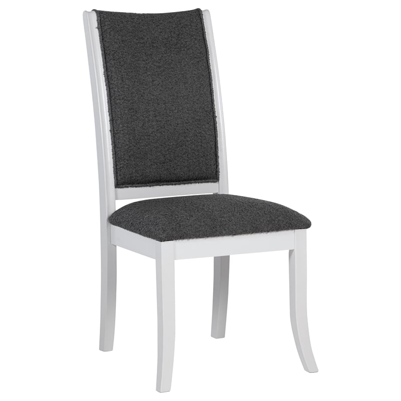 Pemberly Row 7-Piece 54-inch Round Wood Dining Set in Pearl White