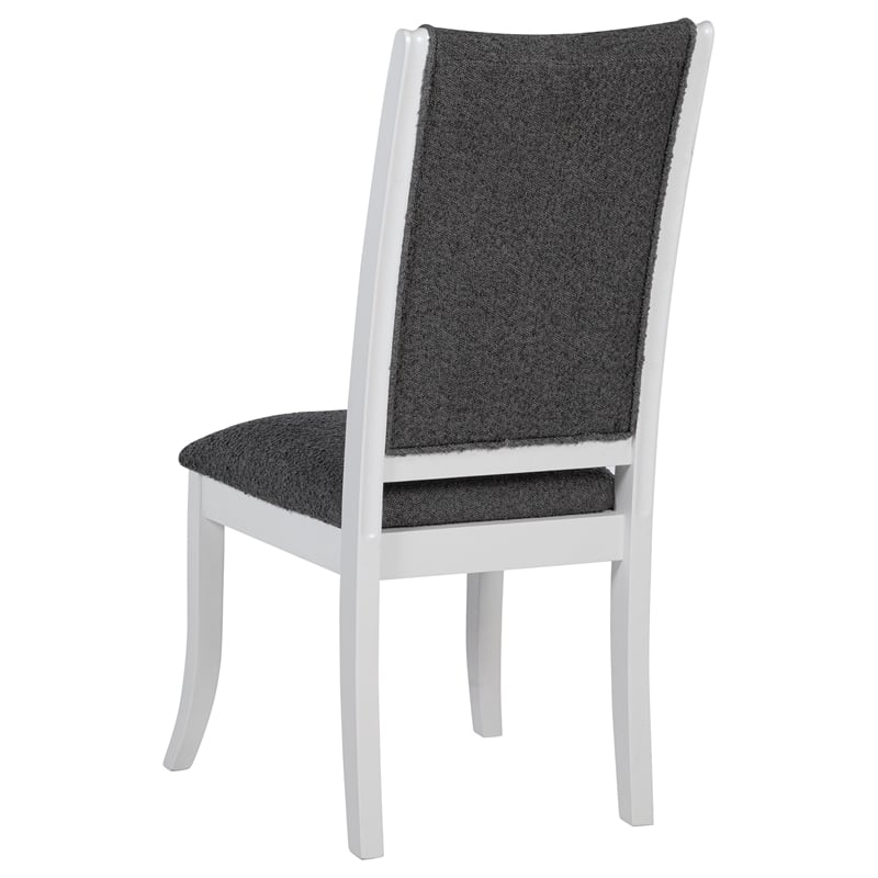 Pemberly Row 7-Piece 54-inch Round Wood Dining Set in Pearl White