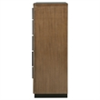 Pemberly Row 5-Drawer Fluted Wood Chest of Drawers in Ash Brown