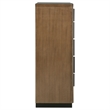 Pemberly Row 5-Drawer Fluted Wood Chest of Drawers in Ash Brown