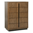 Pemberly Row 5-Drawer Fluted Wood Chest of Drawers in Ash Brown