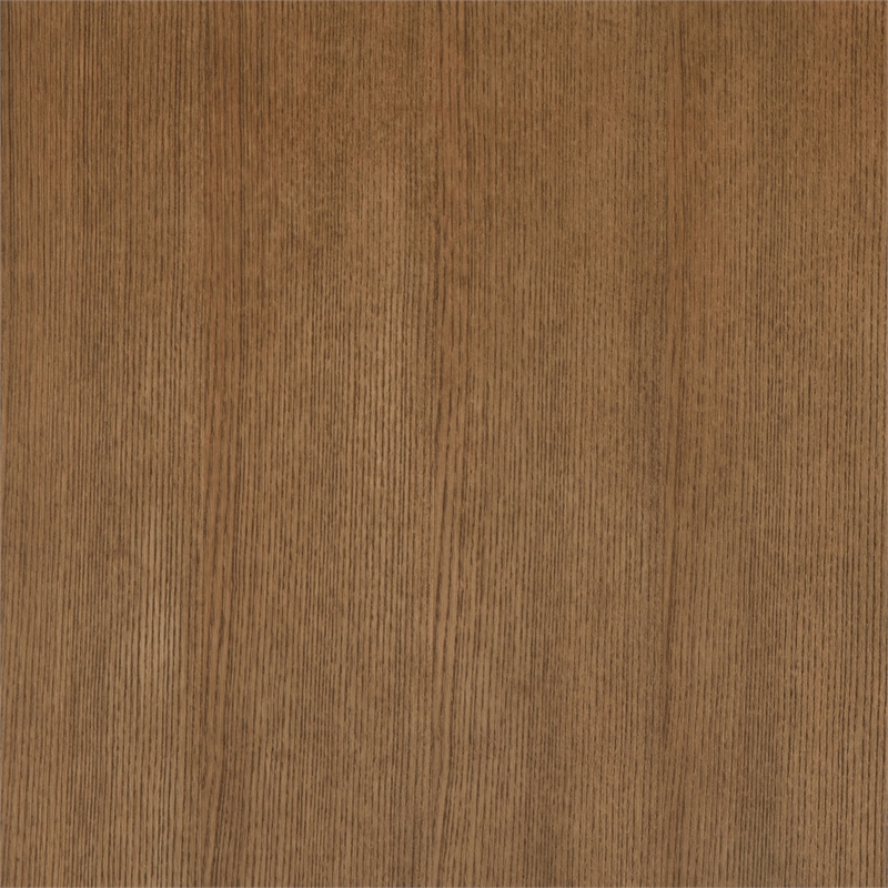 Pemberly Row 6-Drawer Fluted Dresser and Mirror in Ash Brown