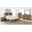 Pemberly Row 6-Drawer Fluted Dresser and Mirror in Ash Brown