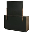 Pemberly Row 6-Drawer Fluted Dresser and Mirror in Ash Brown