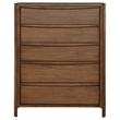 Pemberly Row 5-Drawer Cedar-Lined Wood Chest of Drawers in Walnut