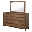 Pemberly Row 8-Drawer Cedar-Lined Dresser and Mirror in Walnut
