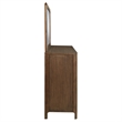 Pemberly Row 8-Drawer Cedar-Lined Dresser and Mirror in Walnut