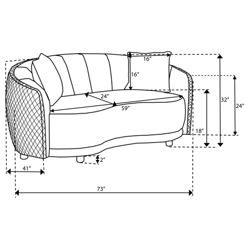 Pemberly Row 2-Piece Velvet Sofa and Loveseat Set in Dark Grey