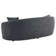 Pemberly Row 2-Piece Velvet Sofa and Loveseat Set in Dark Grey