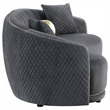 Pemberly Row 2-Piece Velvet Sofa and Loveseat Set in Dark Grey