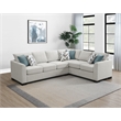 Pemberly Row Chenille Upholstered Sleeper Sectional Sofa in Greige