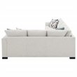 Pemberly Row Chenille Upholstered Sleeper Sectional Sofa in Greige