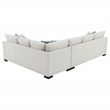 Pemberly Row Chenille Upholstered Sleeper Sectional Sofa in Greige