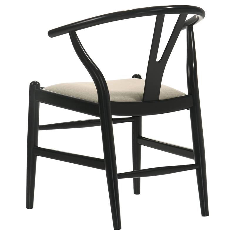 Pemberly Row 5-Piece Extension Leaf Dining Table Set in Black