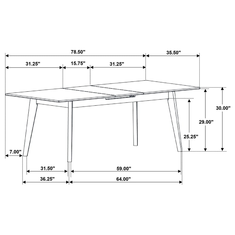 Pemberly Row 5-Piece Extension Leaf Dining Table Set in Black