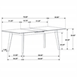 Pemberly Row 7-Piece Extension Leaf Dining Table Set in Black