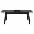 Pemberly Row 7-Piece Extension Leaf Dining Table Set in Black