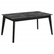 Pemberly Row 7-Piece Extension Leaf Dining Table Set in Black