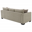 Pemberly Row Upholstered Sleeper Sectional Chaise Sofa in Camel