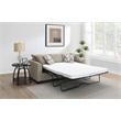 Pemberly Row Upholstered Sleeper Sectional Chaise Sofa in Camel