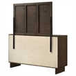 Pemberly Row 6-drawer Dresser and Beveled Mirror Set in Warm Brown