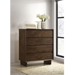 Pemberly Row Solid Wood 4-drawer Chest of Drawers in Warm Brown