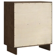 Pemberly Row Solid Wood 4-drawer Chest of Drawers in Warm Brown