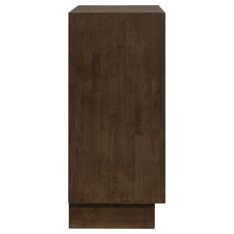 Pemberly Row Solid Wood 4-drawer Chest of Drawers in Warm Brown